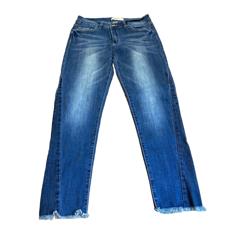 Salvage Denim Women Jeans Size 13 Raw Hem Med Wash